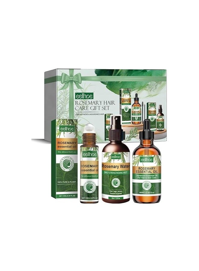 EELHOE Rosemary Hair Growth Set - Care Kit With Growth Oil, Spray, and Serum Roller for Thicker, Fuller Hair - Suitable for All Types, Men and Women - Image 2