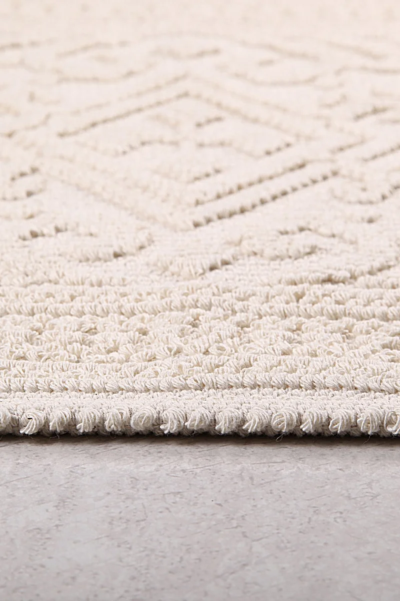 بلونيتي Inci Natural Cotton Rug 50X80 cm - Ecru