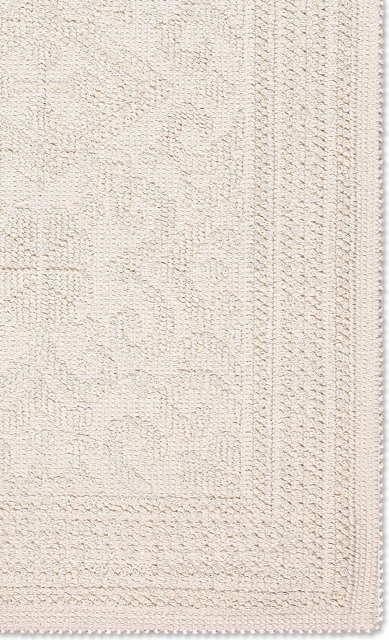 بلونيتي Inci Natural Cotton Rug 50X80 cm - Ecru