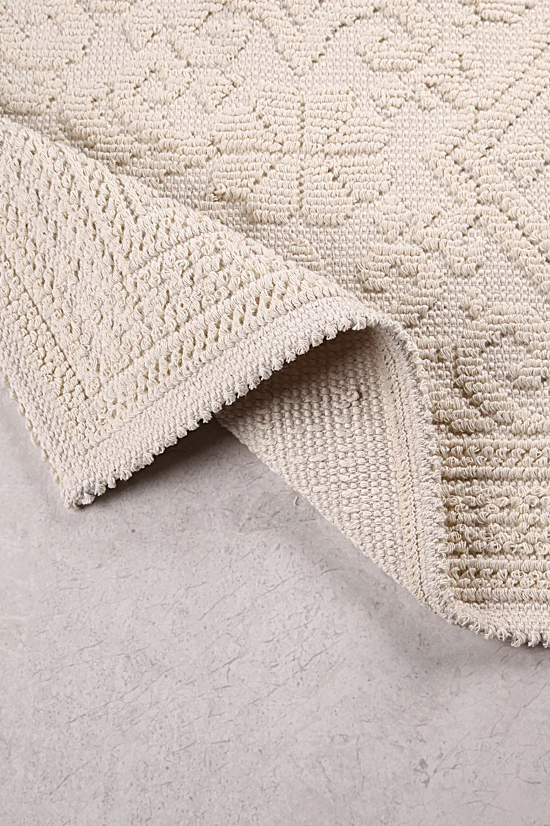 بلونيتي Inci Natural Cotton Rug 50X80 cm - Ecru