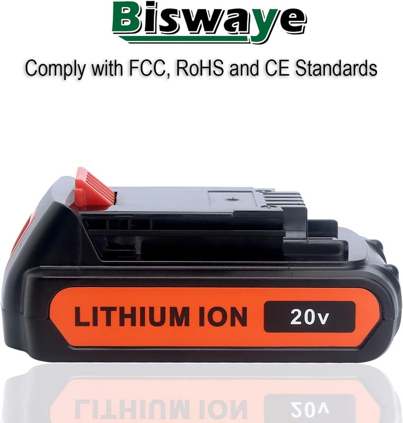 Biswaye LBXR20 20V Lithium Battery Compatible with Black & Decker 20V MAX Lithium Battery LBXR2520 LBXR2020 LBX20 LB2X4020 LB2X3020 and LCC221 LST522 LST201 LST220 LST300 20-Volt Max Tools - Image 4