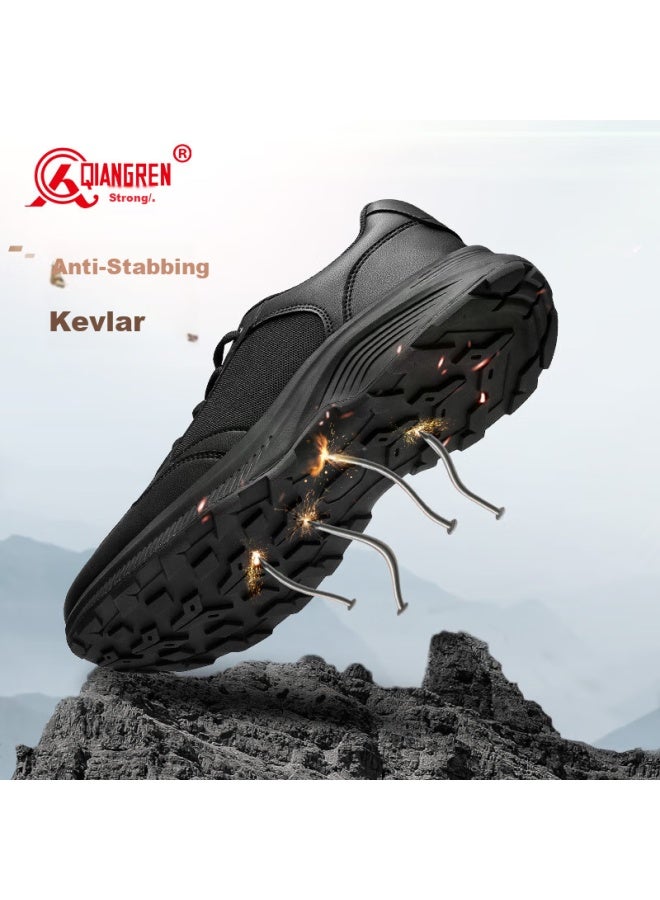 Strongman Qiangren New-style Physical Fitness Shoes, 3515 Outdoor Hiking Running Shoes, Military Training Shoes, Puncture-resistant Training Shoes, Black, Size 44 - Image 2