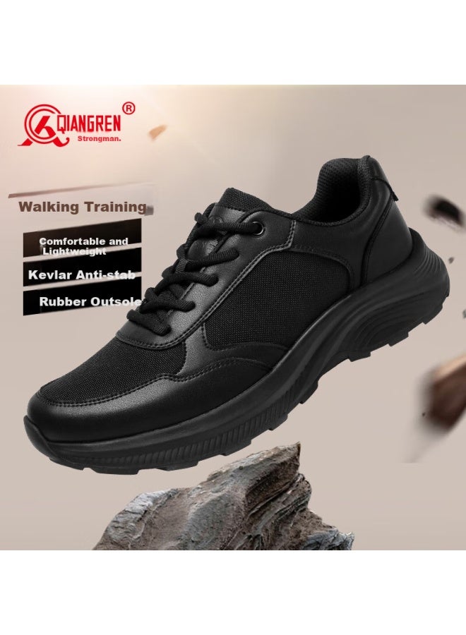 Strongman Qiangren New-style Physical Fitness Shoes, 3515 Outdoor Hiking Running Shoes, Military Training Shoes, Puncture-resistant Training Shoes, Black, Size 44 - Image 5