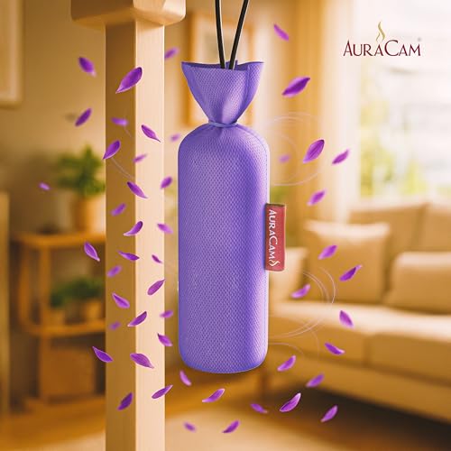 AuraCam Gold Standard Camphor Pod Cone (Lavender) - Set of 2 - Pod Air freshener For Room, Car, Bathroom, Office & Toilet | Long-Lasting Cone for Home - Image 3