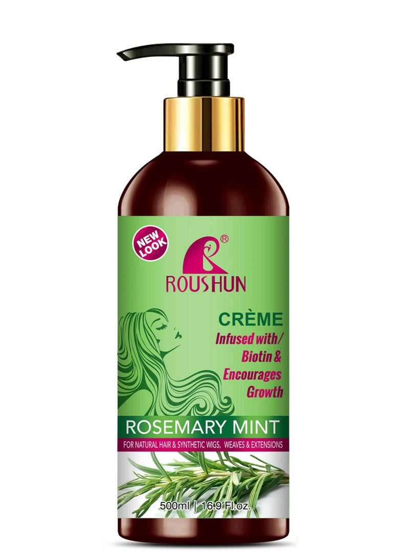 ROUSHUN Rosemary Mint Hair Cream ROUSHUN For Hair Synthetic Wigs Weaves&Extensions 400 ML - Image 1