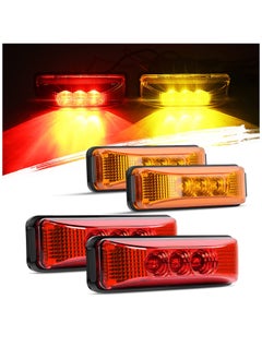 KASTWAVE LED Marker Light TL-33 4PCS 3.9 Inch 3 Led Truck Trailer Light Front Rear LED Side Marker Lights Clearance Indicator Lamp Waterproof Sealed Surface Mounted LED Marker Light  - Image 1