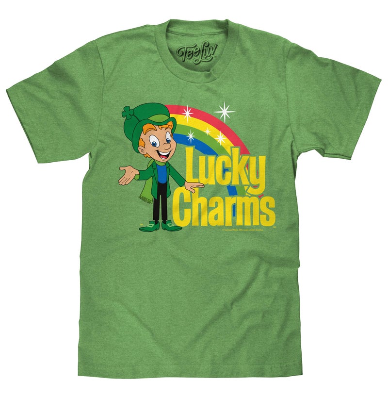 Tee Luv Lucky the Leprechaun Logo Soft Touch Tee-medium Kelly Heather,Kelly Heather - Image 1