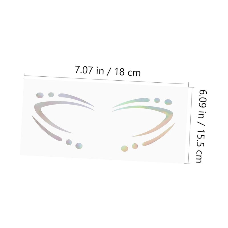 6pcs Eye Liner Tattoos Stickers for Festivals Face Temporary Tattoos for Women and Girls Safe Non-permanent Eye Makeup for Halloween and Costume Parties - Image 2