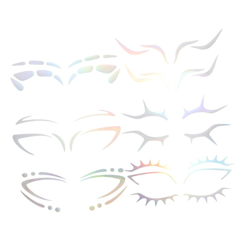 6pcs Eye Liner Tattoos Stickers for Festivals Face Temporary Tattoos for Women and Girls Safe Non-permanent Eye Makeup for Halloween and Costume Parties - Image 1