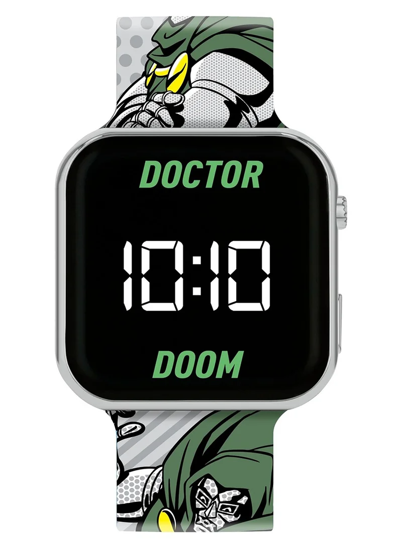Disney Doctor Doom LED Display Watch with Silicone Character Strap for Kids - DRD4009