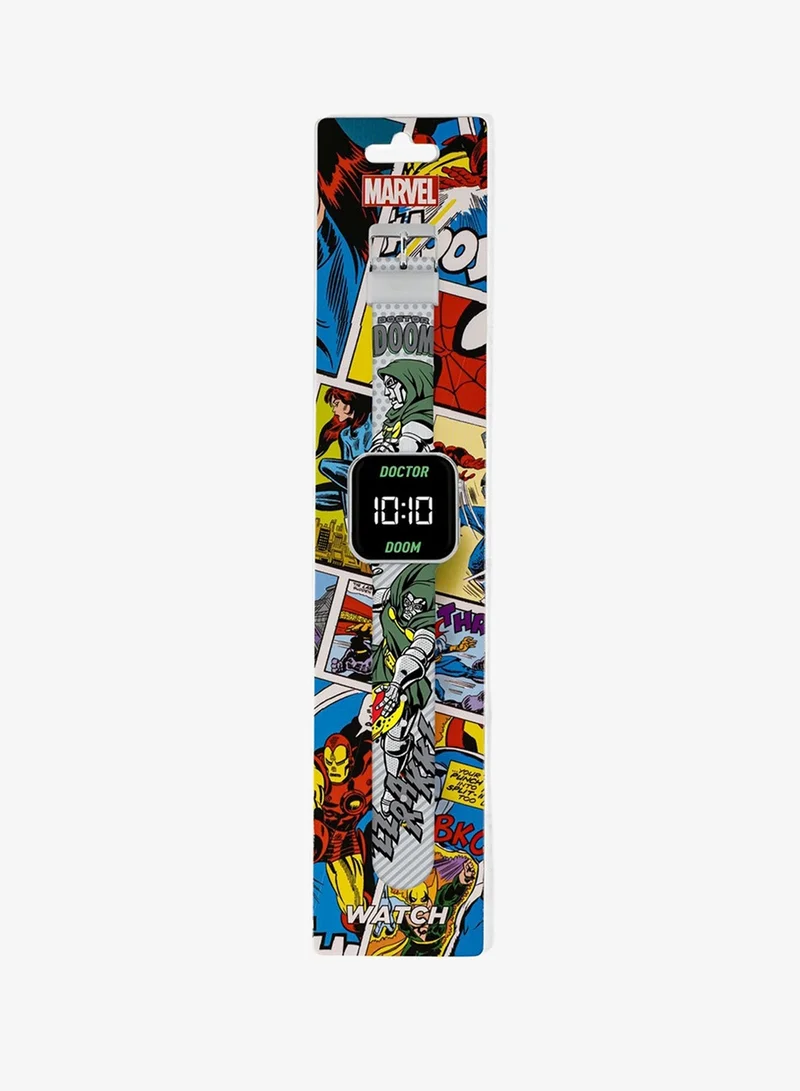 Disney  Doctor Doom LED Display Watch with Silicone Character Strap for Kids - DRD4009 for Men | Best Price UAE
