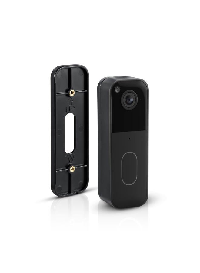 Wasserstein No-Drill Mount Compatible with Blink Video Doorbell - Wall Mount/Mounting Bracket for Blink Security Wireless System (Black) - Image 1
