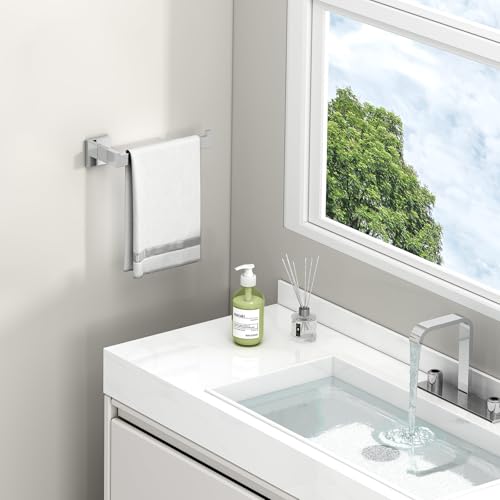 Suyar Bathroom Towel Holder, SUS 304 Stainless Steel Hand Towel Bar for Wall, Polished Chrome - Image 2