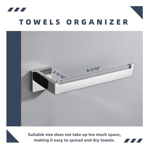 Suyar Bathroom Towel Holder, SUS 304 Stainless Steel Hand Towel Bar for Wall, Polished Chrome - Image 4
