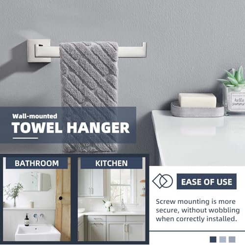 Suyar Bathroom Towel Holder, SUS 304 Stainless Steel Hand Towel Bar for Wall, Polished Chrome - Image 5