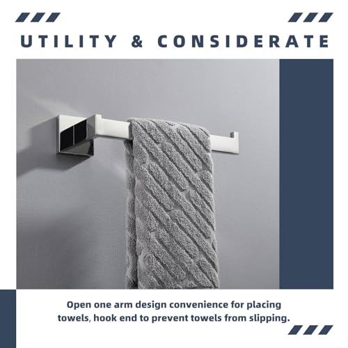 Suyar Bathroom Towel Holder, SUS 304 Stainless Steel Hand Towel Bar for Wall, Polished Chrome - Image 3