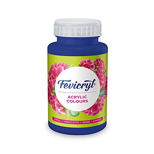 Fevicryl Acrylic Colour Ultramarine Blue 500ml | Art & Craft, DIY, Rich Pigment, Non-Craking Paint for Canvas, Wood, Leather, Earthenware, Metal | Ideal for school projects, Hobbyists, Artists - Image 4