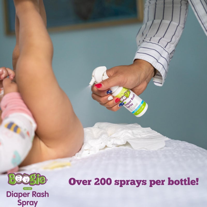 Boogie Diaper Rash Cream Spray for Baby, Travel Friendly No-Rub Touch Free Application for Sensitive Skin, Over 200 Sprays per Bottle, 1.7 oz (Pack of 3) - Image 3