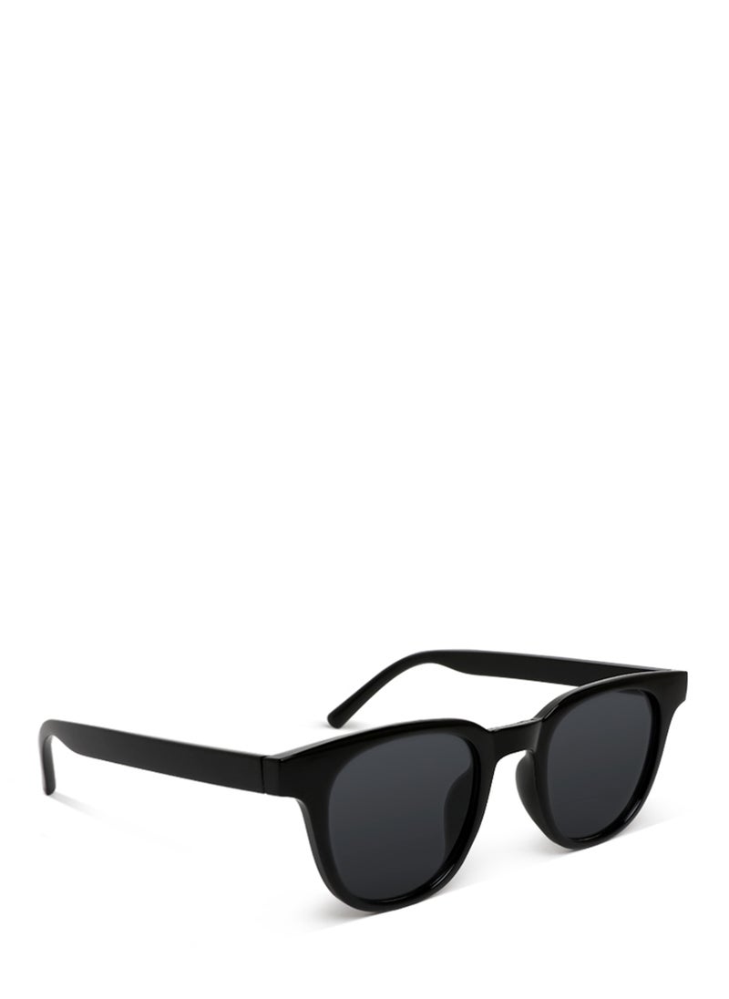 London Rag - Square Cut Wayfarer Sunglasses in Black - Image 1