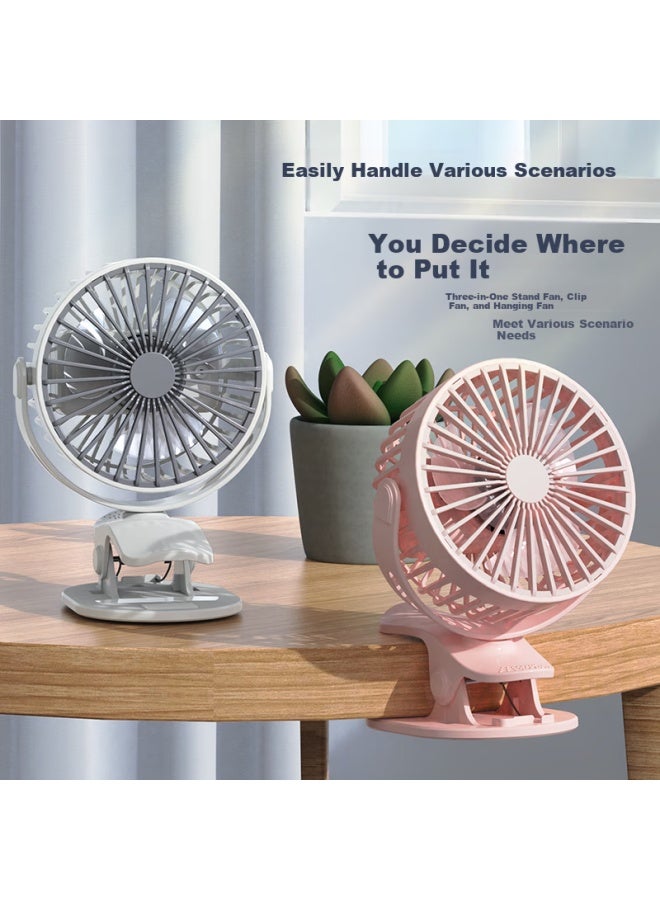 Hboalg Usb Desktop Fan/electric Fan/mini Fan/small Table Fan Portable Mini Handheld Clip Fan Office Bedside Car Dormitory Desktop Plug-in - Image 2