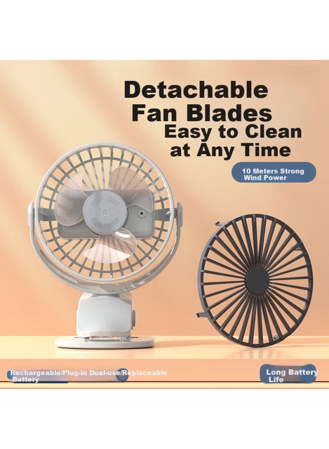 Hboalg Usb Desktop Fan/electric Fan/mini Fan/small Table Fan Portable Mini Handheld Clip Fan Office Bedside Car Dormitory Desktop Plug-in - Image 5