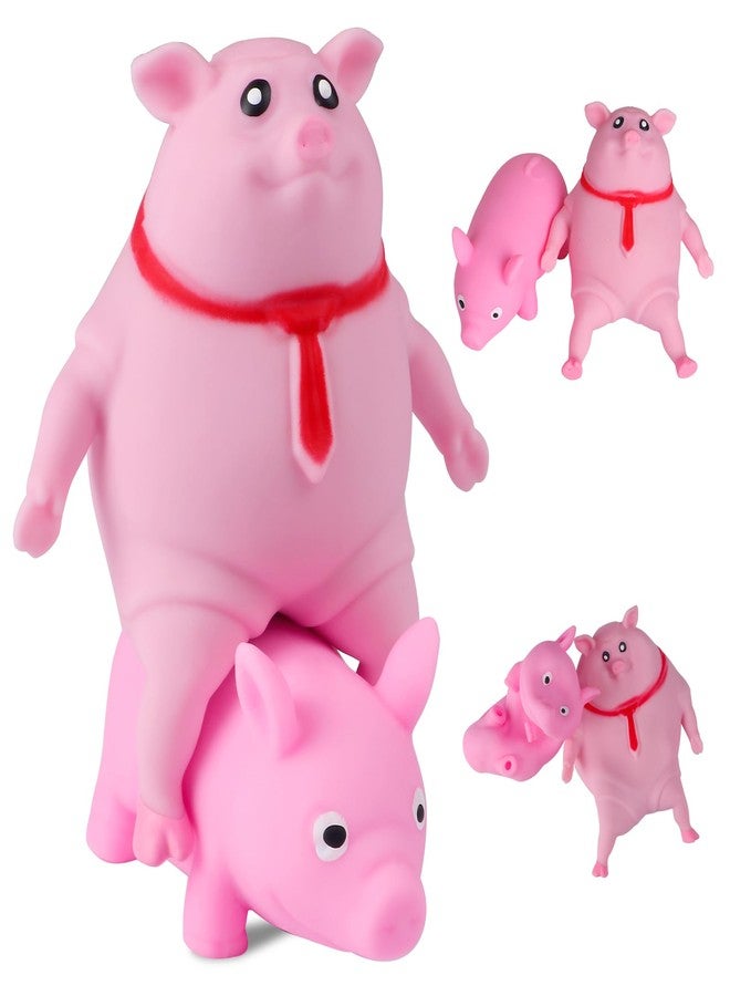 AiSiXin Squishy Pig Toys (2Pack) Pink Pig Stress Balls for Adults and Kids, Cute Pig Stress Relief Fidget Sensory Toys, Animal Squeeze Squishy Ball, Set for Stretch Stress Pig Toys for Party Favors - Image 1