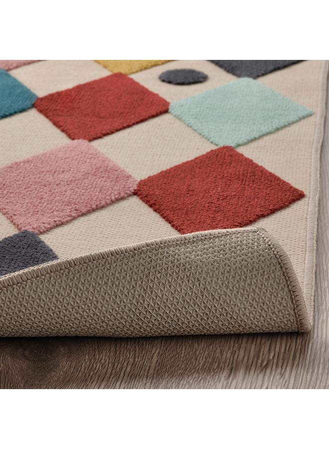 Zaboon Rug, Harlequin Pattern/Multicolour, 130X160 Cm - Image 3