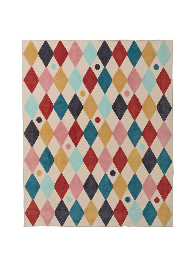 Zaboon Rug, Harlequin Pattern/Multicolour, 130X160 Cm - Image 1