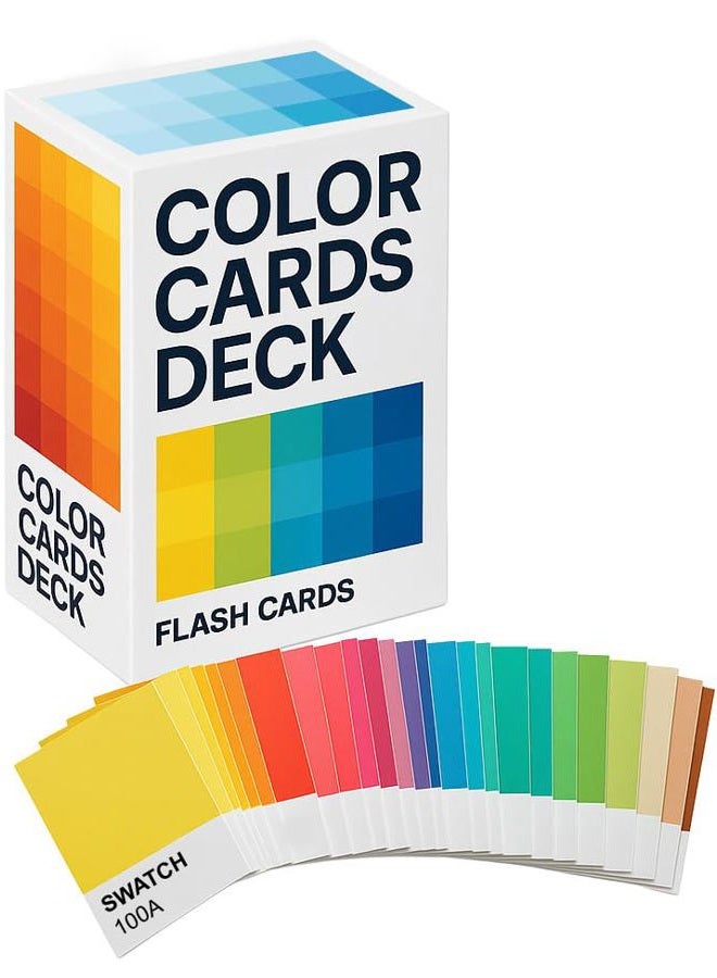 Infodeck Color Cards Deck – 200 Essential Cards for Artists & Designers │ Color Palette Swatch Reference Set for Art, Design, Branding, and UI │Glossy Laminated │ Infodeck - Image 1