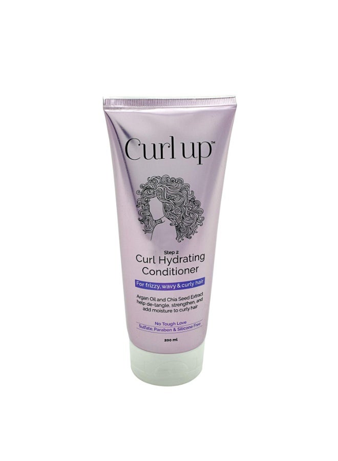 Curl Up Curl Hydrating Conditioner | For Frizzy, Wavy & Curly Hair | 200ml - Image 1