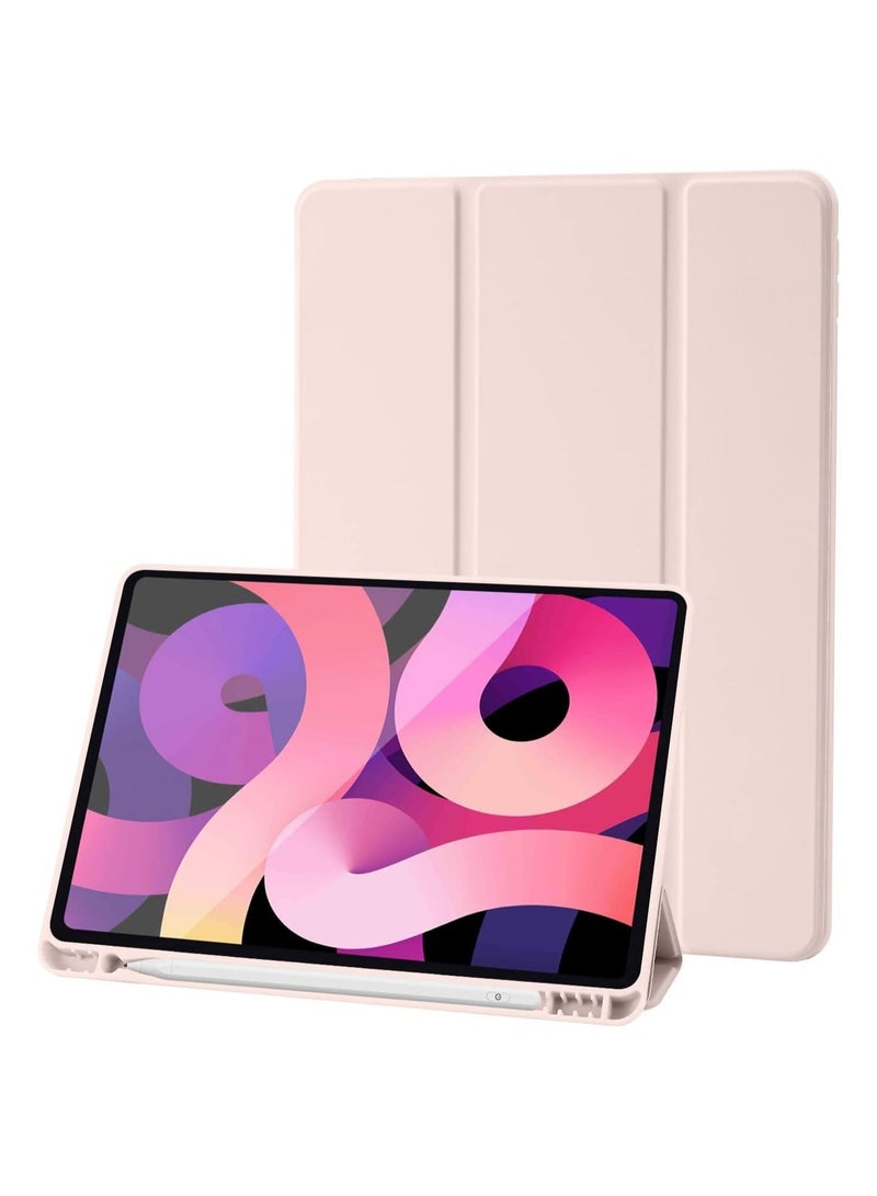 ELTRAZONE Slim Stand Hard Back Shell Smart Cover With Pen Slot for iPad Pro 12.9 5th Generation 2021 2020 2018, PINK - Image 1