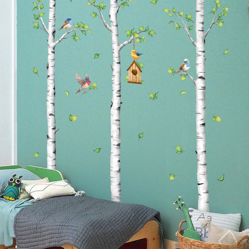 Decvictor Large Birch Tree Wall Decals, White Realistic Tree Wall Stickers Peel and Stick Wall Decal Waterproof Wall Art Sticker for Aisle Bedroom Office Sofa TV Backdrop Home Decor (H: 67.3 in) - Image 4