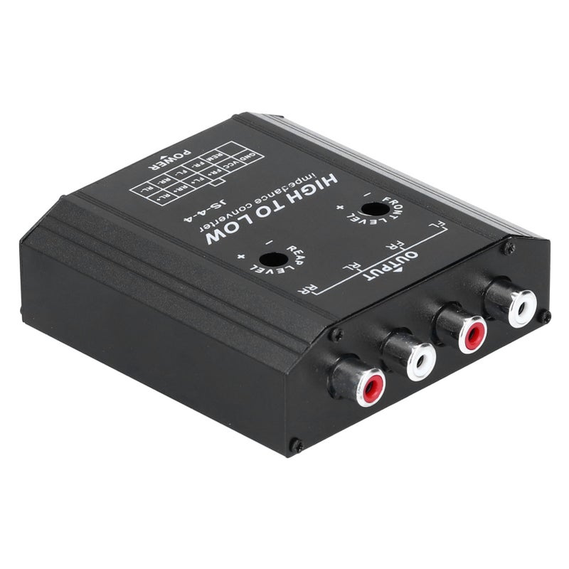 12V 4 Channel Audio Impedance Converter High to Low RCA Line Car Stereo Radio Speaker Frequency Filter - Image 2