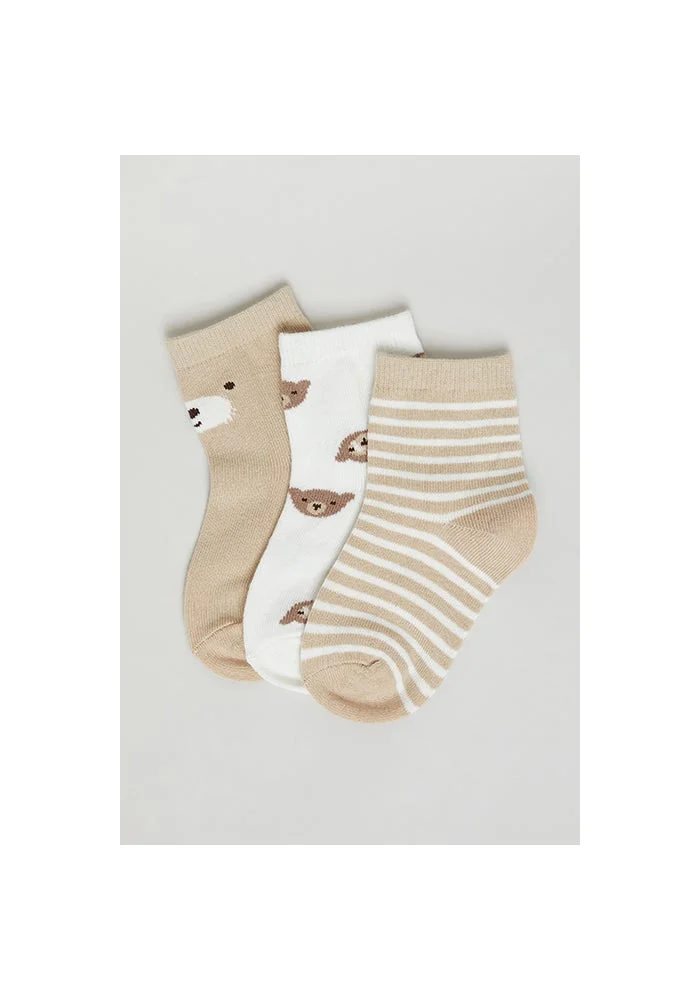 أر أند بي 3 Pack Patterned Ankle Socks
