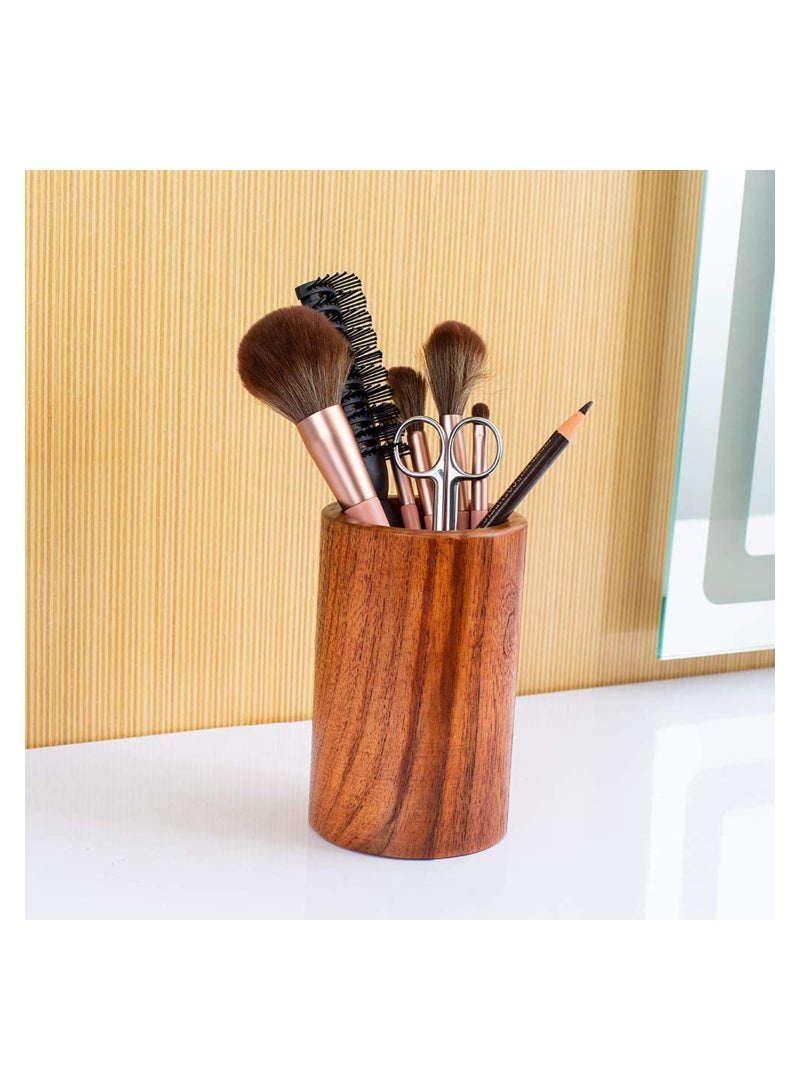SOLARAE Wooden kitchen Utensils Holder, Kitchen Organizer Tool, Utensil Holder Crock, for Spoons Spatula Straw Cutlery Accessories Utensils Storage, Skimmer for Farmhouse Kitchen Decor - Image 4