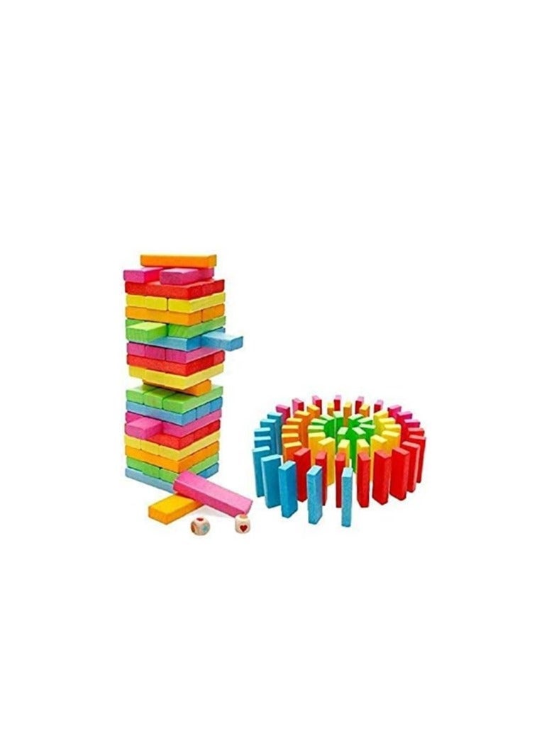 Wooden Building Blocks Set Jenga Game - Image 2