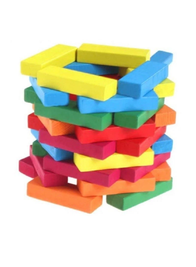Wooden Building Blocks Set Jenga Game - Image 3