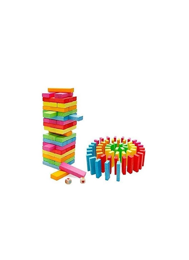 54 Large-Scale Wooden Blocks Jenga High Casual Wooden Toys  - Image 3