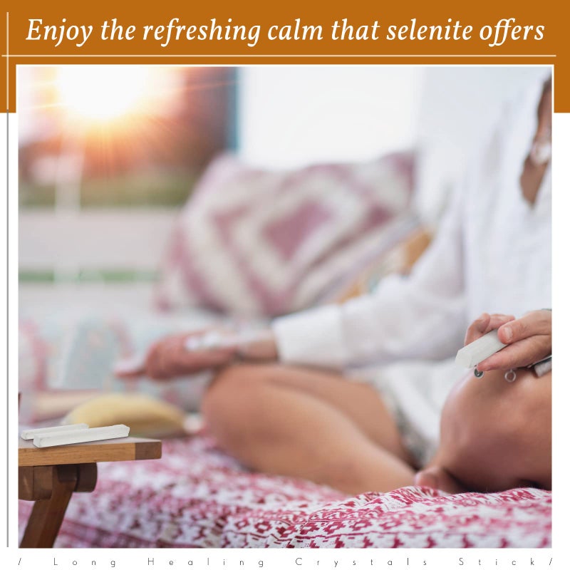 Tessco 36 Pieces 4 Inches Selenite Crystal Wands Selenite Sticks White Crystals and Healing Stones Spiritual Long Healing Crystals Stick for Reiki Energy Home Supplies - Image 5