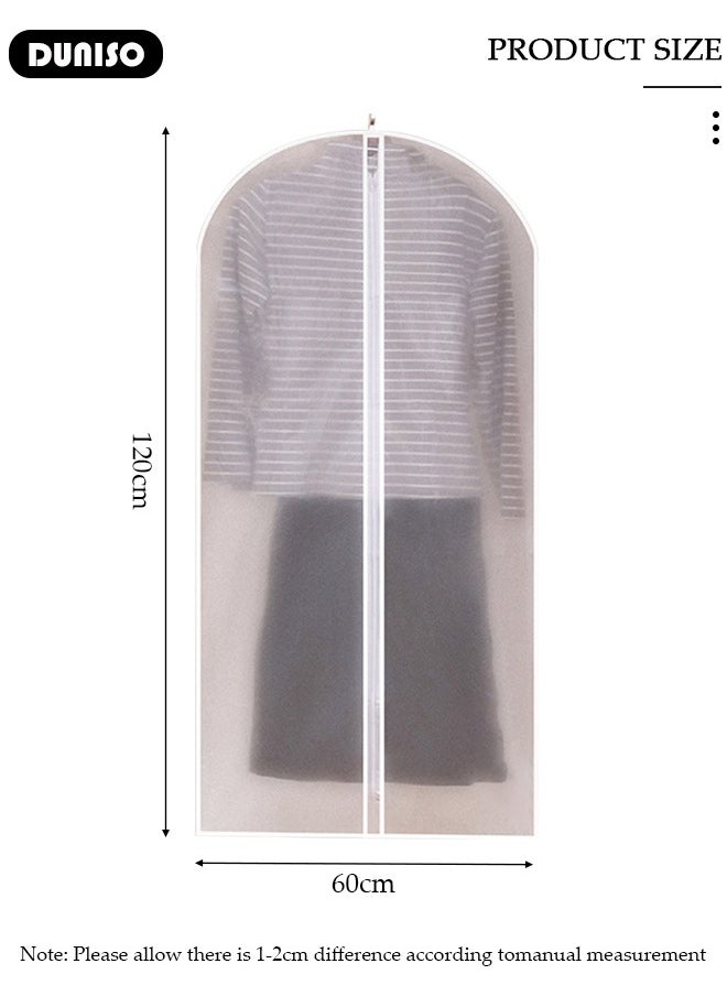 DUNISO - 10 PCS Hanging Clear Garment Bags, Washable Clothes Bags with Smooth Zipper for Home, Waterproof Garment Bags for Closet Storage, Wardrobe Clothes Protector, Breathable Dust Cover for Shirts, Coats, Dresses, Suits - Image 1