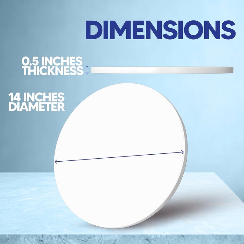RICCLE 14 Inch Single Cake Drum - Smooth-Edged Pack of 1 - Sturdy Boards Round - Bend Resistant Multi-Layered Base for Minimalist Displays - Image 2