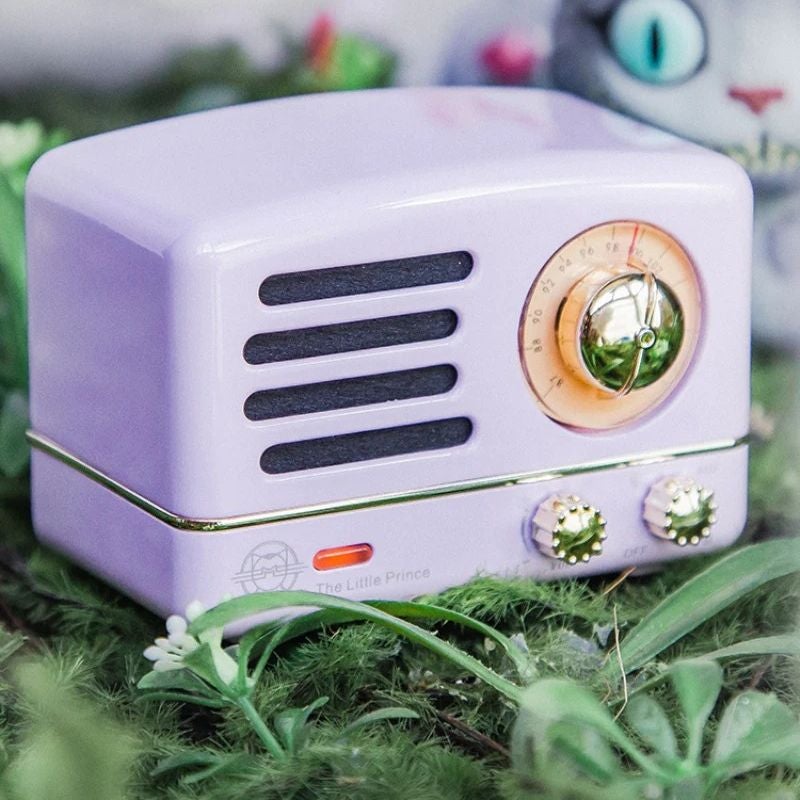 Muzen The Little Prince Desktop Mini Speaker with OTR FM Radio Bluetooth Wireless Metal Music Player, Purple - Image 4