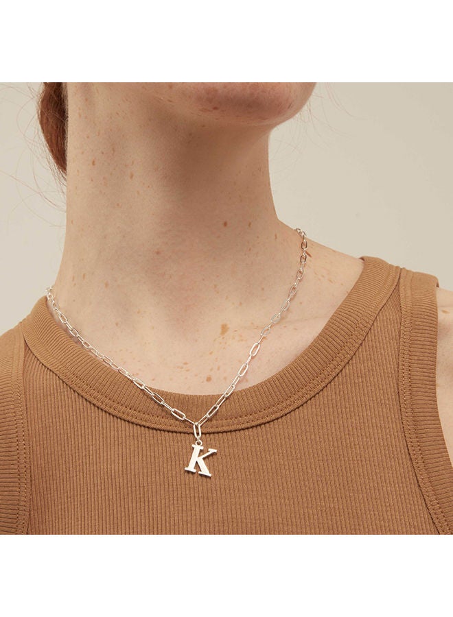 ORELIA LONDON Initial K Open Link Chain Necklace - Image 2
