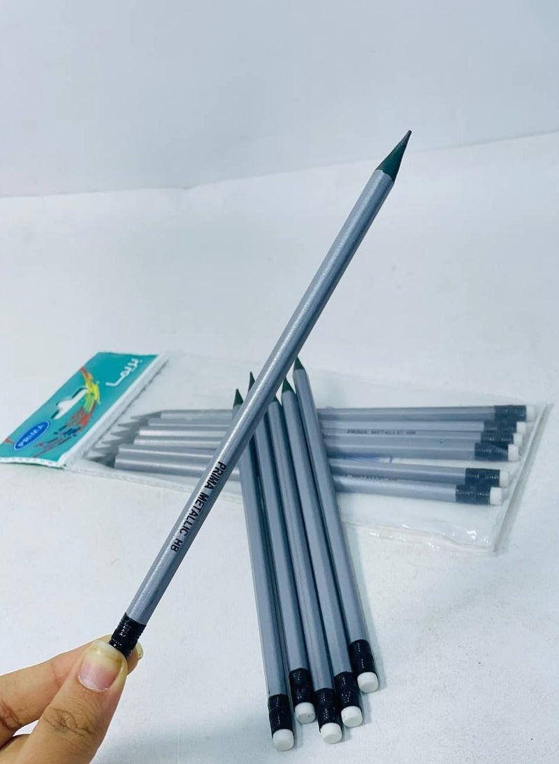 بريما كيس قلم رصاص بريما الخشب قلم  باستيكة  الكيس : ١٢ قلم - Image 3