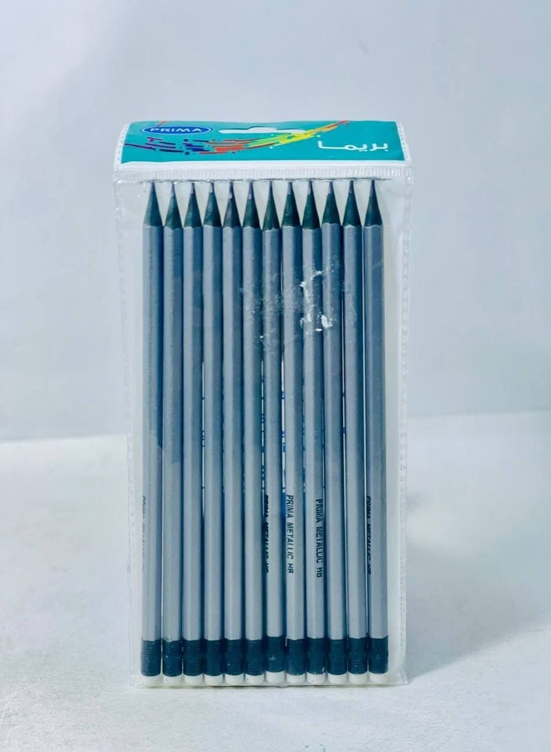 بريما كيس قلم رصاص بريما الخشب قلم  باستيكة  الكيس : ١٢ قلم - Image 1