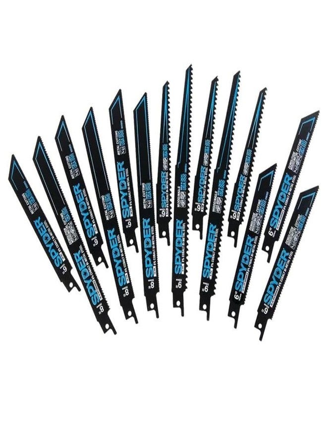 سبايدر مجموعة أدوات ترددية Bim من سلسلة Black Series 200308 من SM Products مع شفرة علبة - 14 قطعة