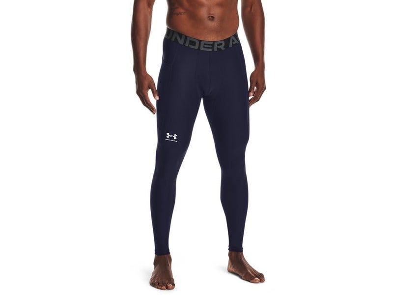 UNDER ARMOUR سروال ليجنز من أندر أرمور للرجال بتقنية هيت جير، لون منتصف الليل Navy (410)/أبيض، مقاس 4X-Large Tall - Image 1