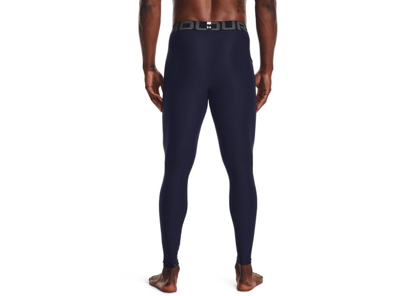 UNDER ARMOUR سروال ليجنز من أندر أرمور للرجال بتقنية هيت جير، لون منتصف الليل Navy (410)/أبيض، مقاس 4X-Large Tall - Image 2