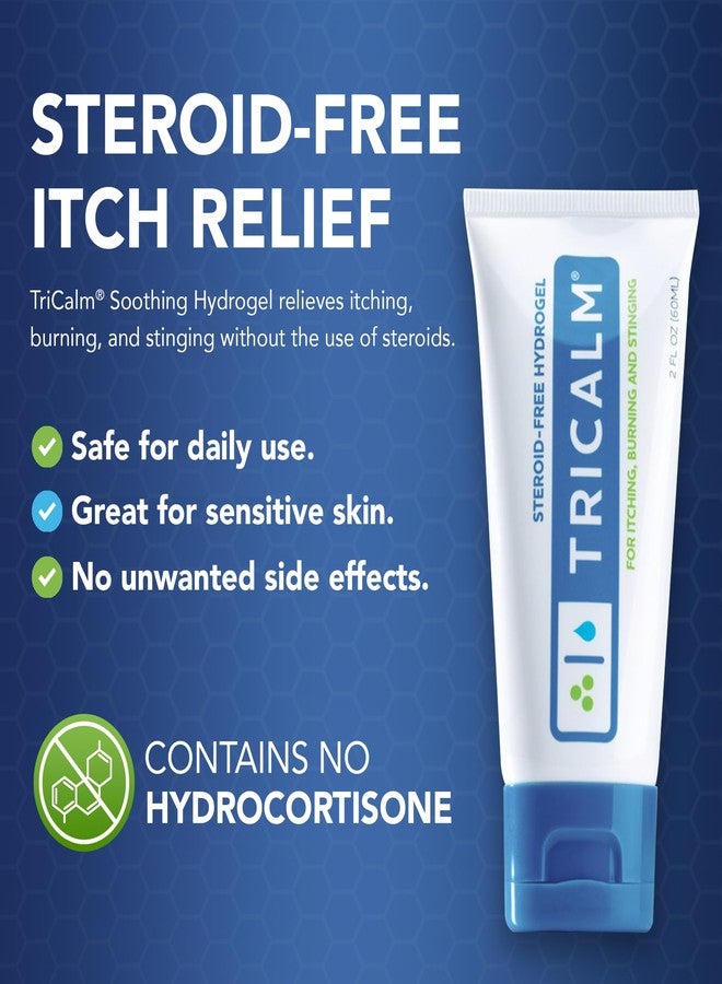 TriCalm Soothing Steroid-Free Anti-Itch Hydrogel for Bug Bites, Eczema, and More, Contains No Hydrocortisone, 2 Fl Oz - Image 2