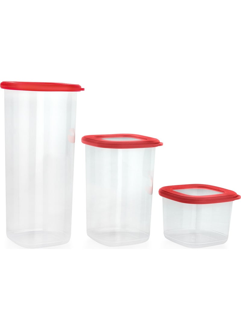 Schafer Hold 3-Piece Storage Box-Red  - Image 2
